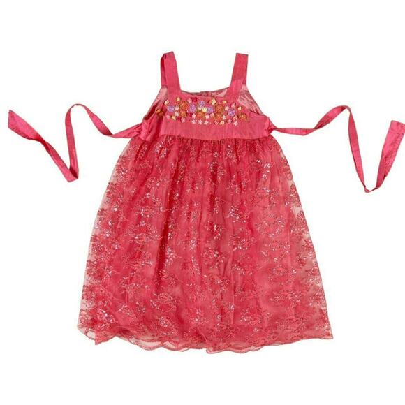 C'est Chouette Couture Pink Floral Dress 4 - Picture 1 of 10